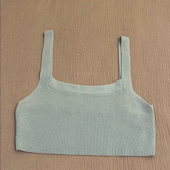 Wilfred Tops - Wilfred Aritzia Women's Ribbed Knit Tank Top - Light Blue. Size M